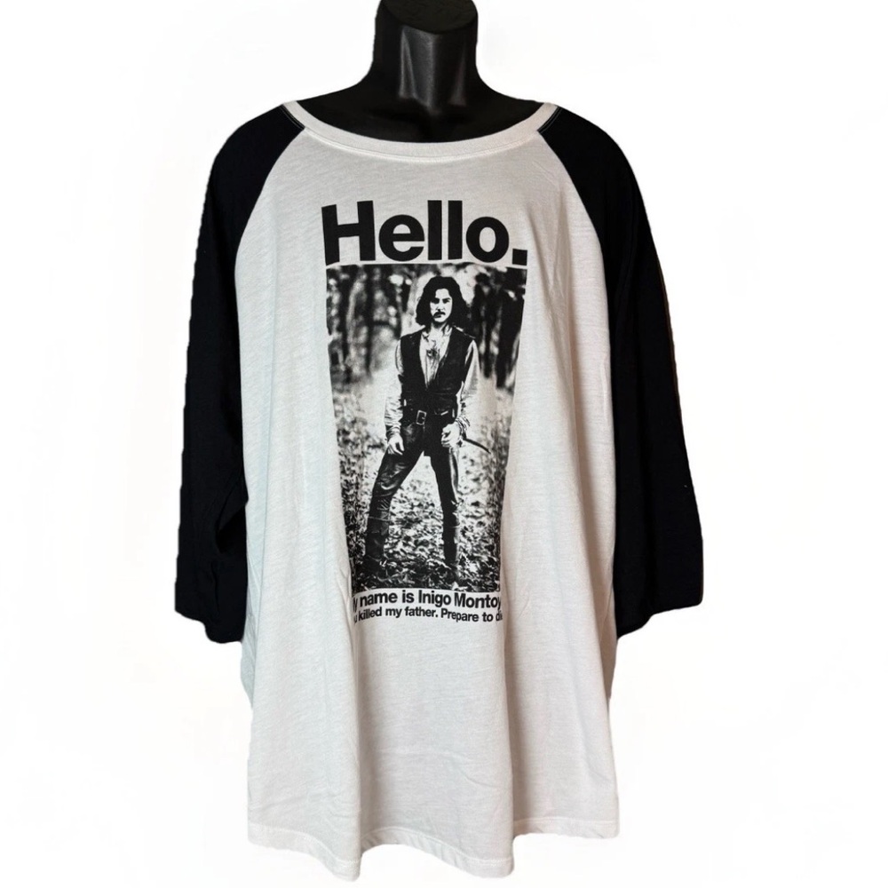 The Princess Bride Inigo Montoya Quote White Men Raglan Sleeve Baseball Tee 3XL